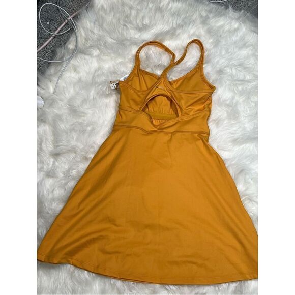 NWT Madewell Women's Yellow Tungsten Glow Flex Cutout Fitness Dress‎ Size XS - Picture 3 of 8